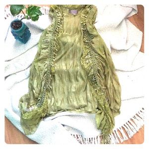 Tank top tunic with matching cardigan